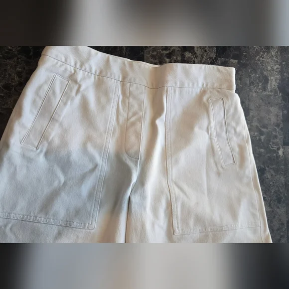 ▪️SPANX On-The-Go Cropped Wide Leg Pants in Classic White M Petite #93 - Picture 11 of 13